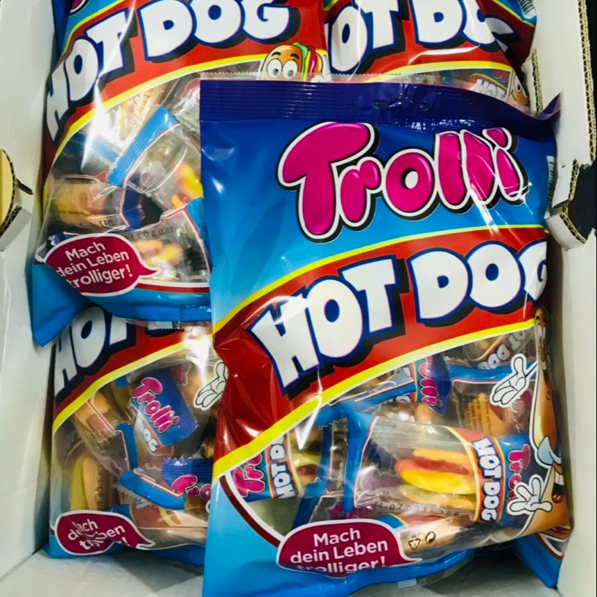 1 bịch Kẹo dẻo Trolli Hot Dog 150gr Đức