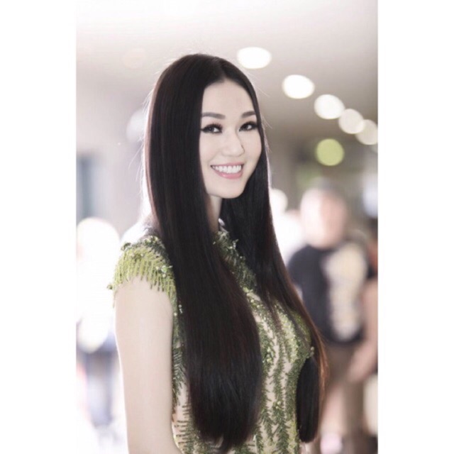 Tóc giả nguyên đầu🥰 freeship 50k🥰 tóc 2 mái thẳng dài- tặng lưới chùm tóc-hình
