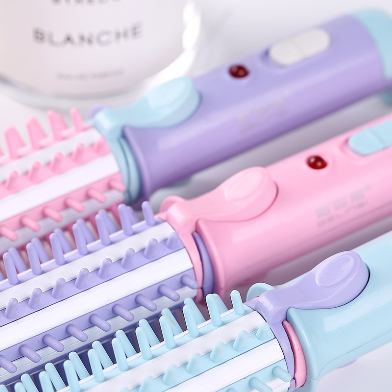 Máy Uốn, Duỗi , Ép Tóc, Kiêm Lược Điện Mini 2 In 1 Cute