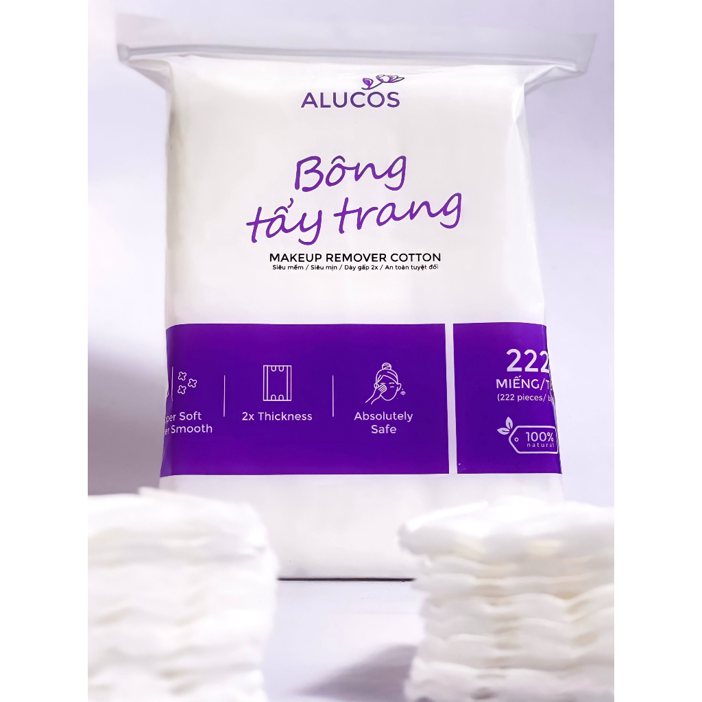 [GIFT - HÀNG TẶNG KHÔNG BÁN] - Bông tẩy trang ALUCOS 200 miếng