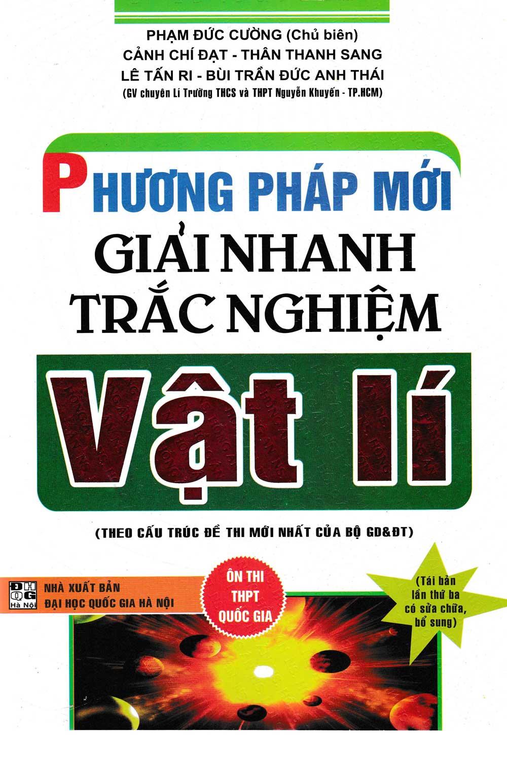 Sách - phương pháp mới giải nhanh trắc nghiệm vật lí - newshop