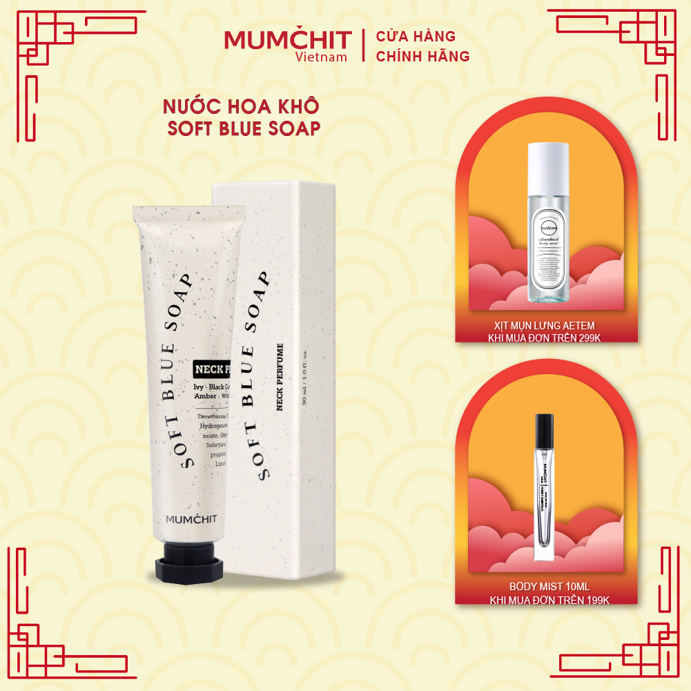 Nước Hoa Khô MUMCHIT - Mumchit Neck Perfume Soft Blue Soap 30ml