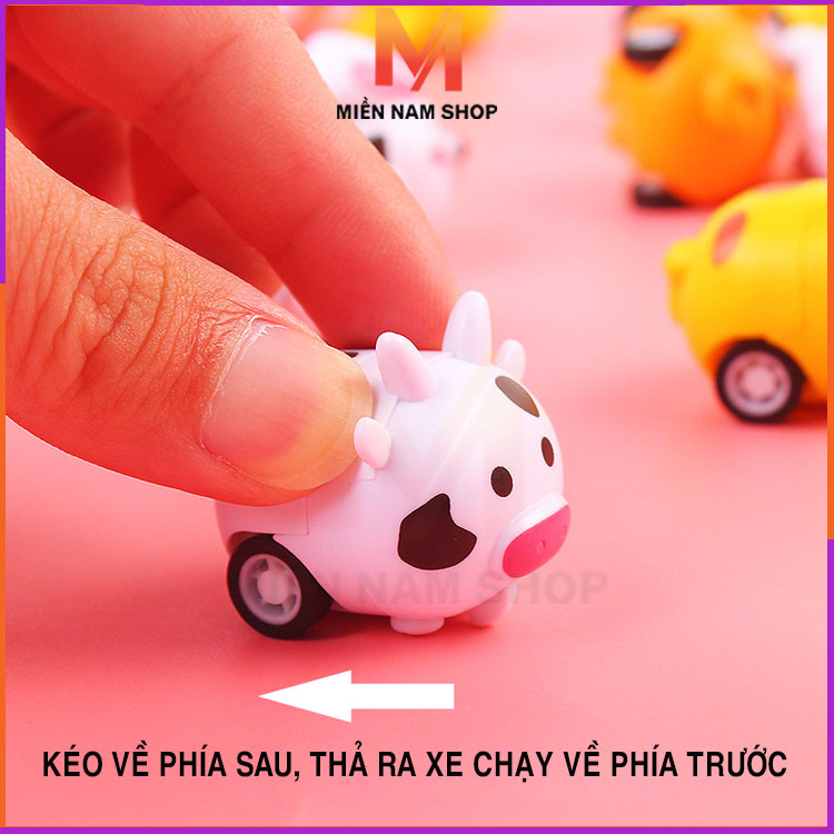 Đồ chơi xe thú mini chạy cót siêu đáng yêu cho bé