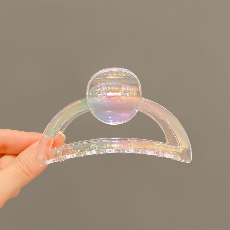 Kẹp Tóc Trong Suốt Cỡ Lớn Hình Bướm / Cá Mập / Cá Mập Màu Trắng Gradient Thời Trang