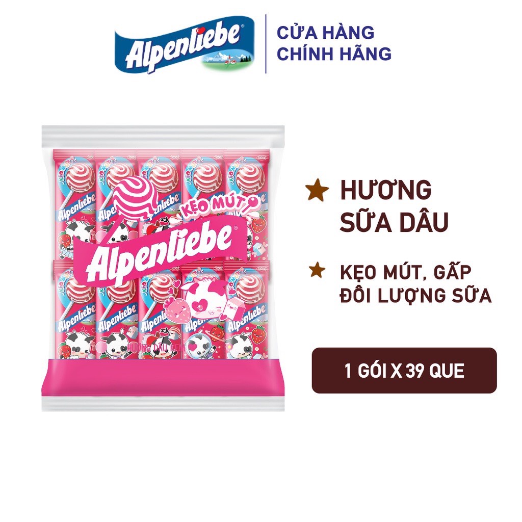 Kẹo Mút Alpenliebe Hương sữa (Gói 36 que)