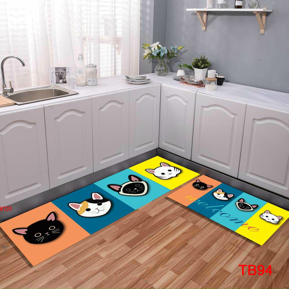BỘ THẢM BẾP SIÊU THẤM HÚT IN HỌA TIẾT 3D