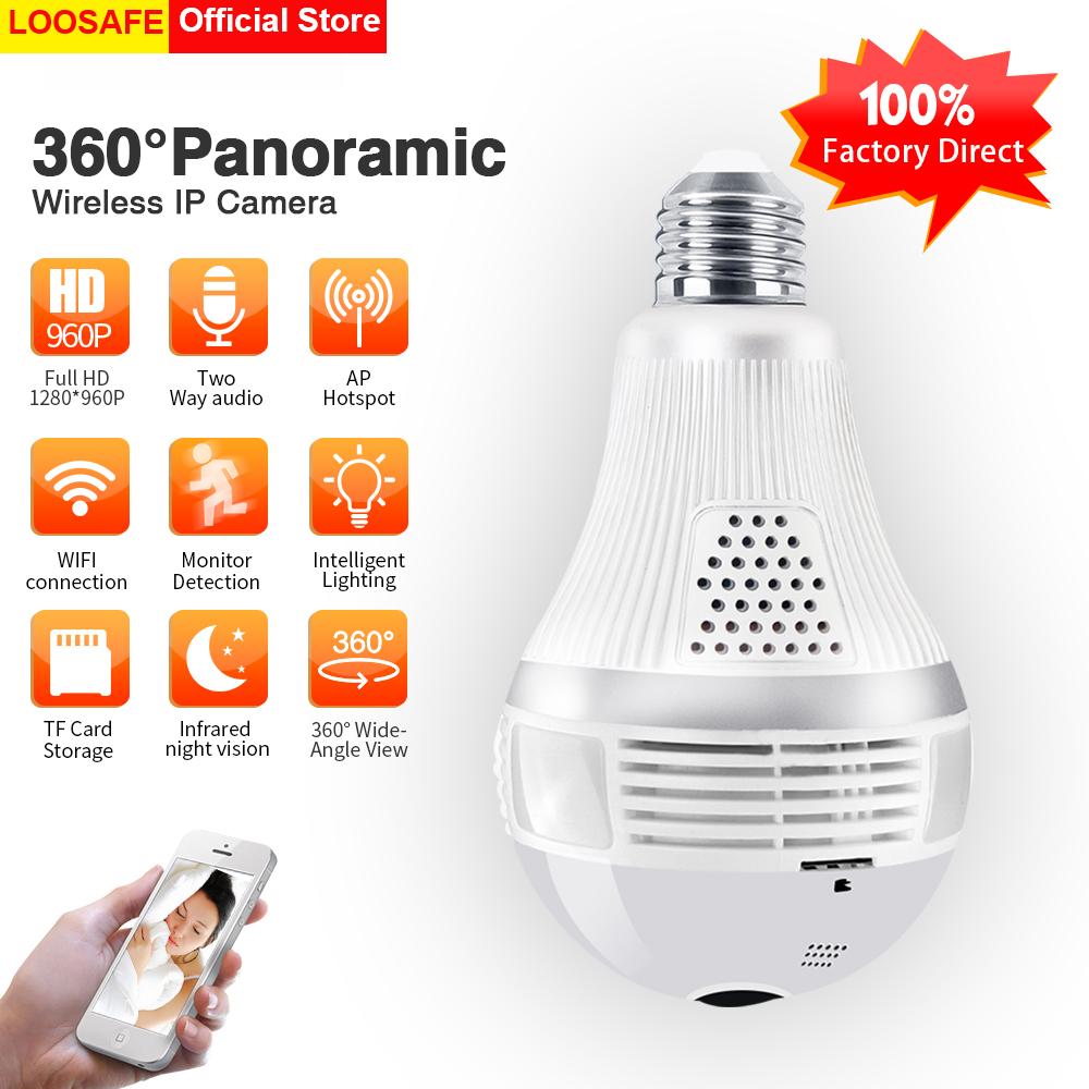 LOOSAFE 960P Panorama CAMERA QUAN SÁT IP Camera 360 Bóng Camera Giám Sát Wifi Không Dây Tại Nhà Máy An Ninh Camera quan sát