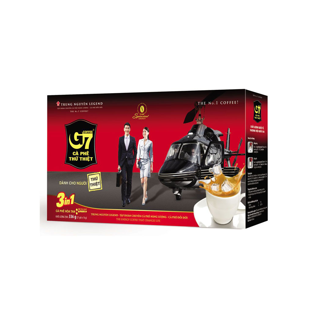 Cà phê hòa tan g7 3in1 hộp 21 gói x 16g
