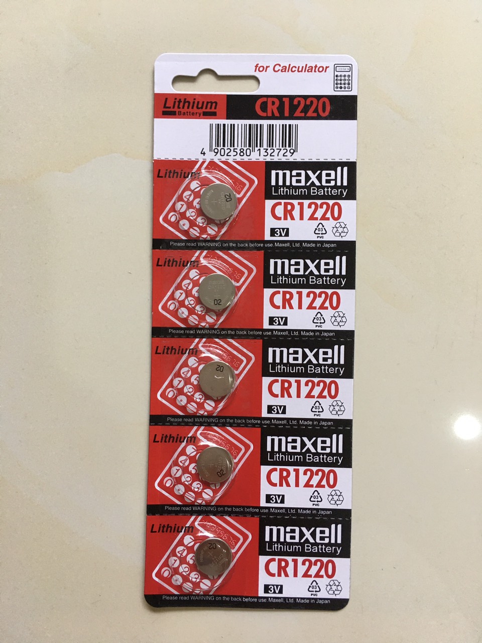 [HCM]Vỉ 5 viên pin Maxell CR1220 1220 1221 3V