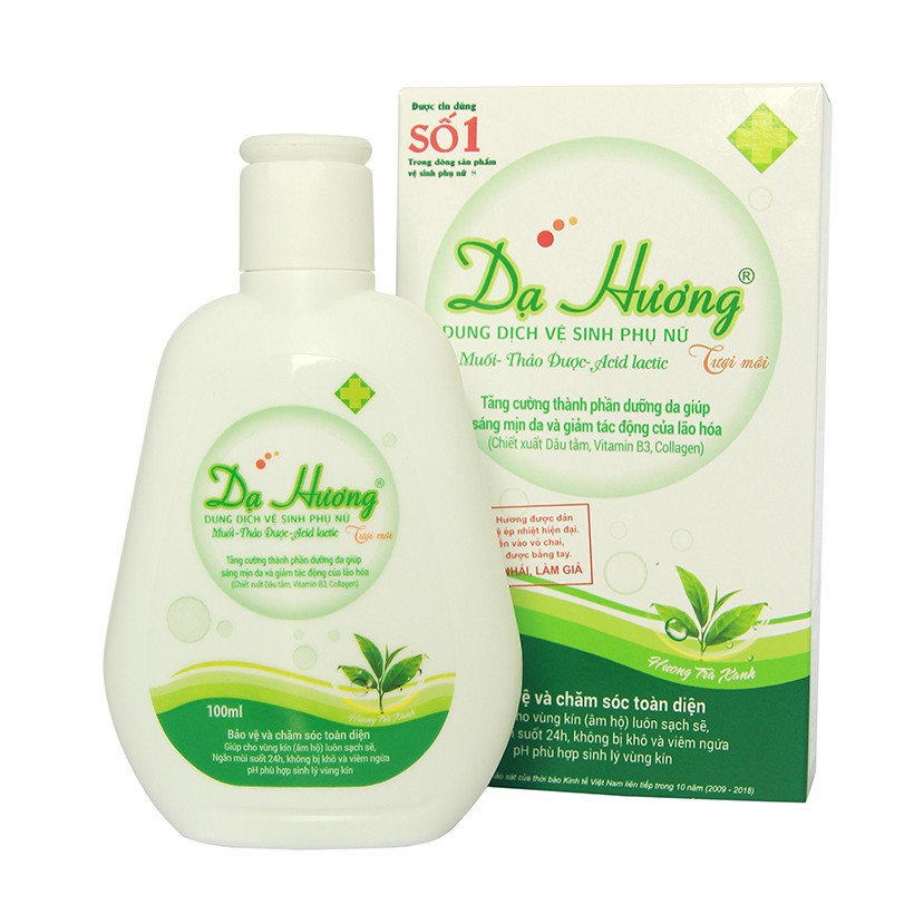 Dung Dịch Vệ Sinh Phụ Nữ Dạ Hương 100ml - Trà Xanh