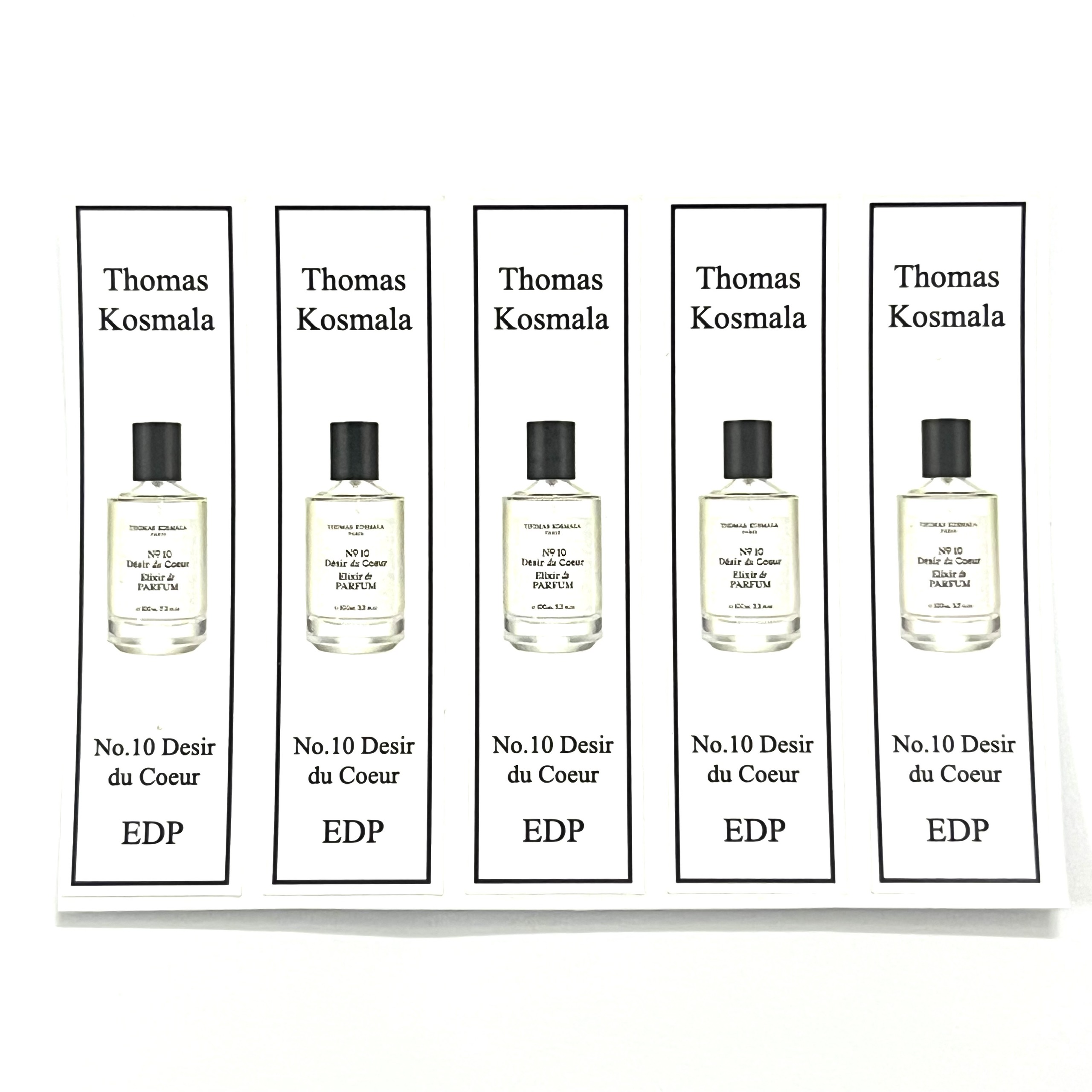 [HCMC] combo 10 PCs of Thomas kolala perfume bottle sticker for full range refills