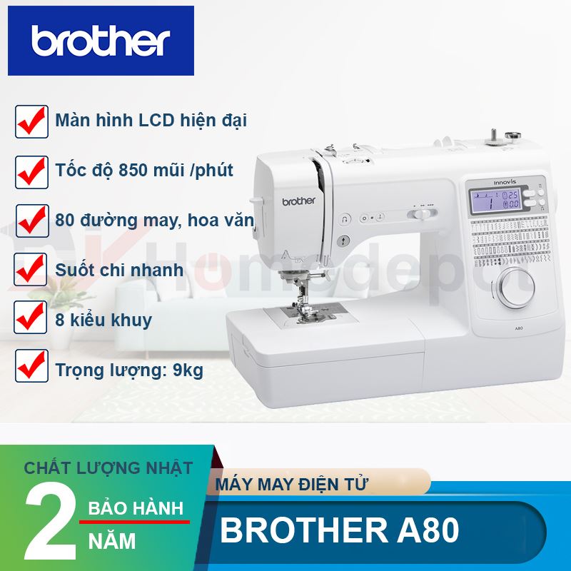 Máy May điện tử Brother A80 - Hàng chính hãng