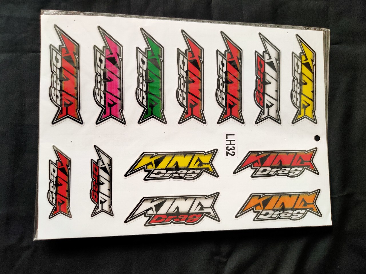 TEM DÁN LOGO KING DRAG (KHÔNG BUNG CHÓC,CHỊU NƯỚC TỐT)