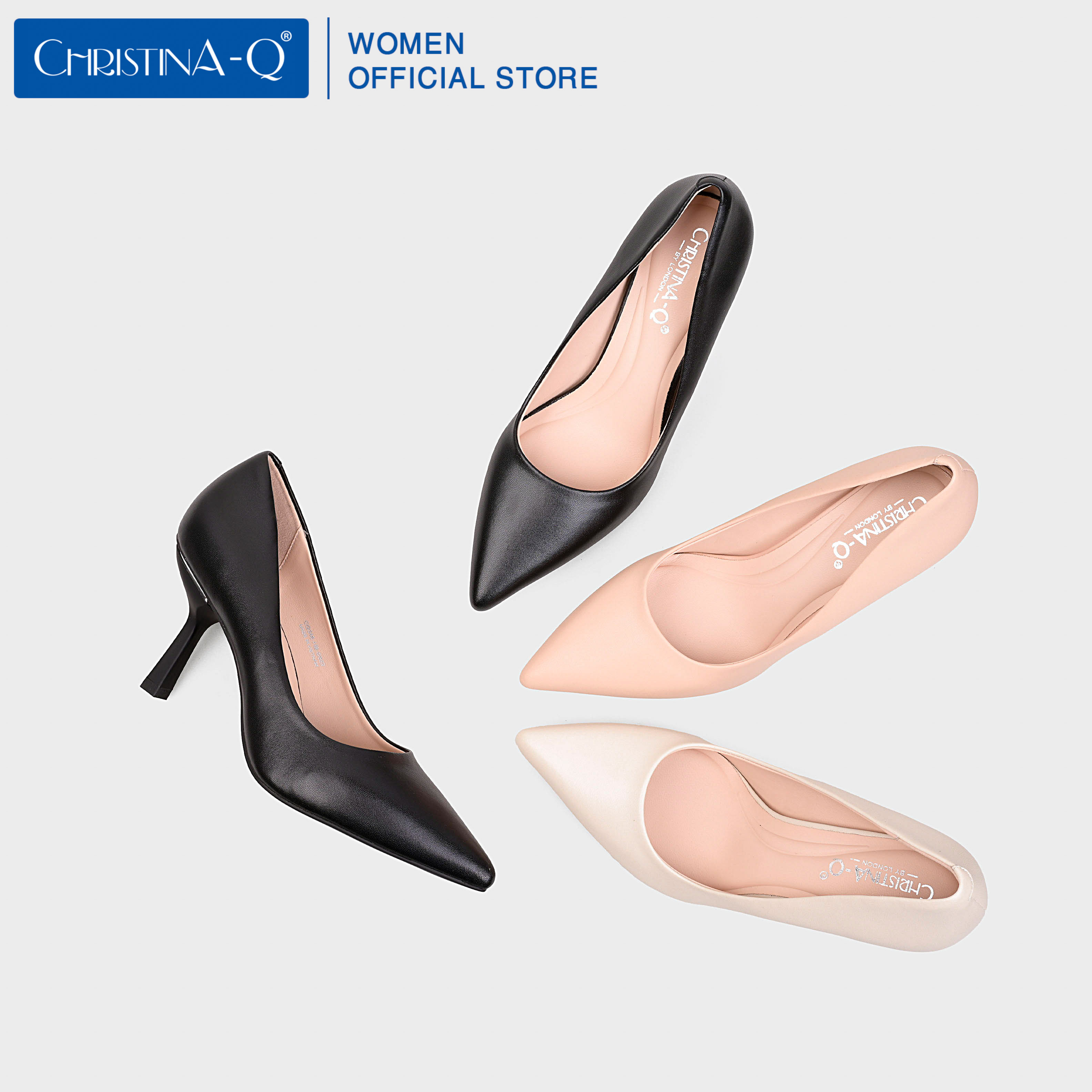 Giày nữ cao gót bít mũi nhọn CHRISTINA-Q GBN348