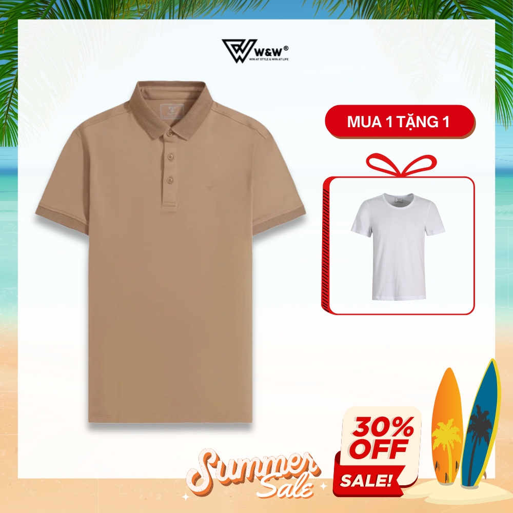 Wpo110r men's easily tatted crocodile pattern polo shirt W&W
