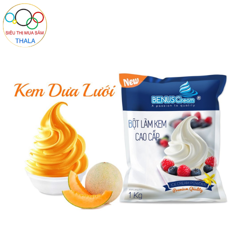 Bột làm kem tươi cao cấp kem dưa lưới benus