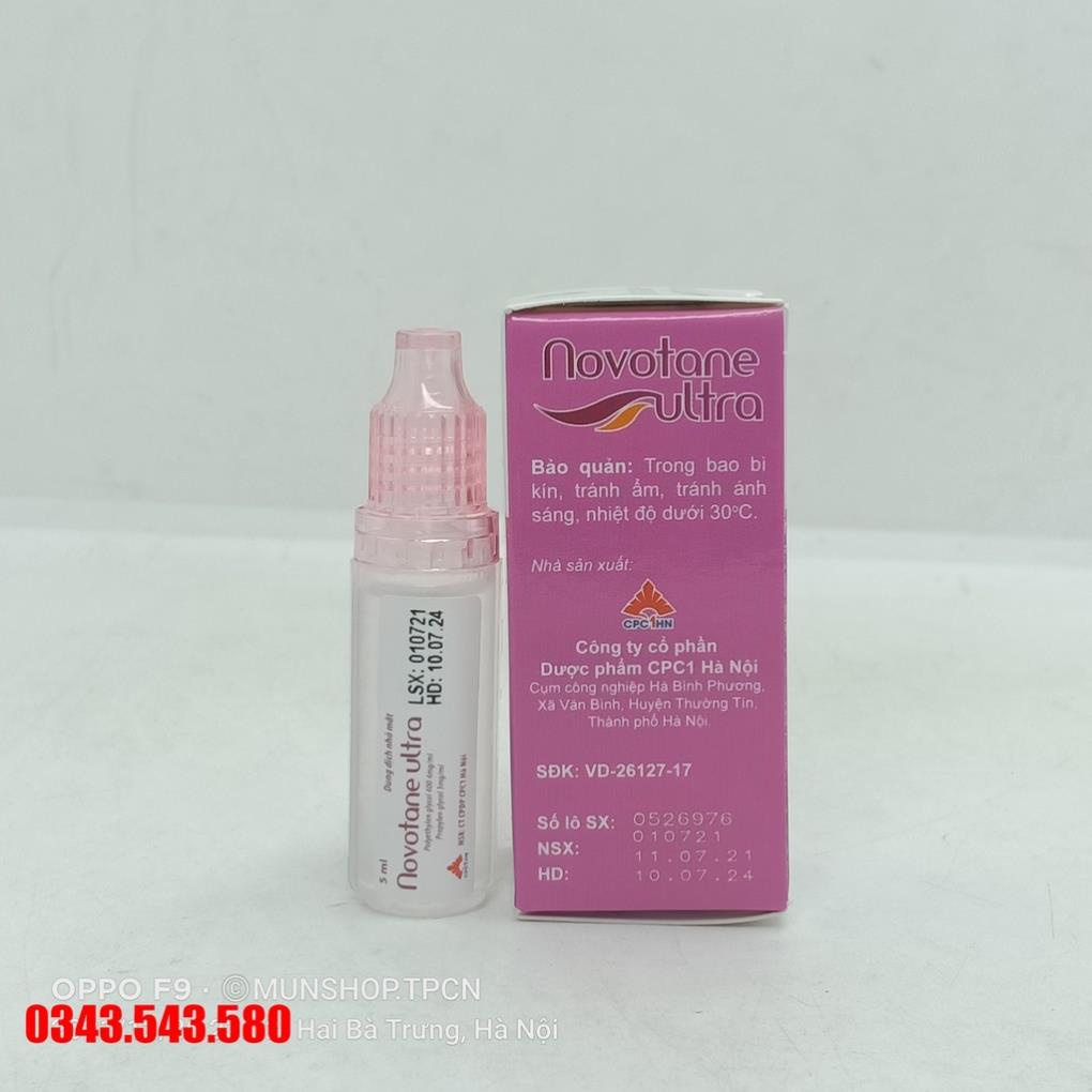 Dung dịch nhỏ mắt Novotane Ultra 5ml