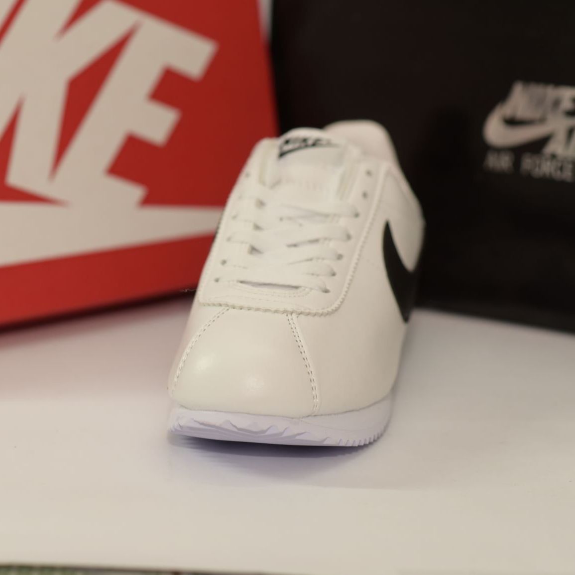 [Siêu Sale] Giày Sneaker Nam Nữ Cortez Trắng Đen (Fullbox+ Tặng hộp bảo vệ box)