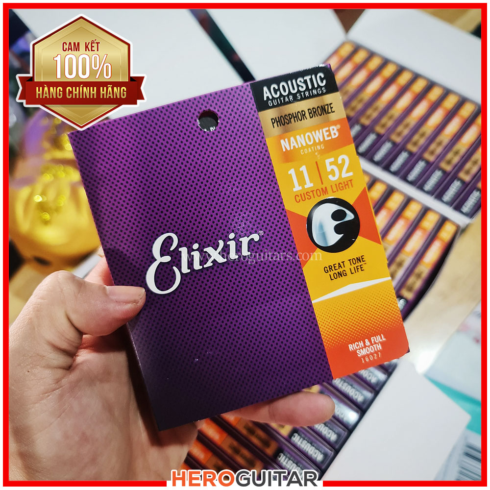 [Chính Hãng] - Dây đàn Guitar Elixir size 11 - Hàng nhập khẩu Chính hãng USA
