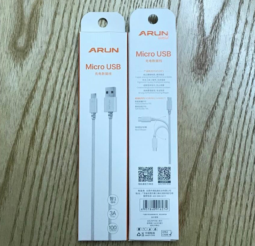 Cáp sạc ARUN 8600 chuẩn Micro USB Hàng chính hãng