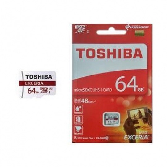 [HCM]Thẻ nhớ Micro SD 64G TOSHIBA ĐỎ  CLASS 10  BOX