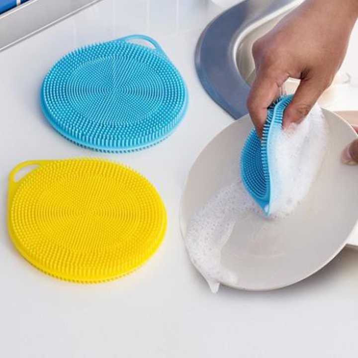 Miếng rửa chén, rửa bát đa năng chất liệu silicon siêu sạch