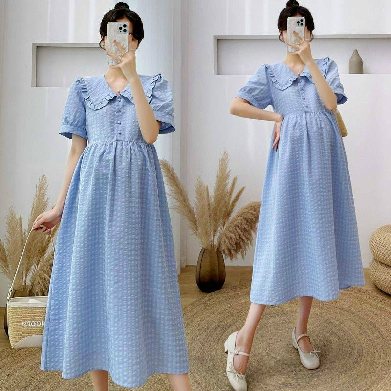 Váy bầu,đầm bầu thời trang thiết kế chất lụa thô freesize từ 45 đến 70kg