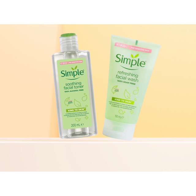 Combo Làm Sạch Simple toner + Sữa Rửa Mặt