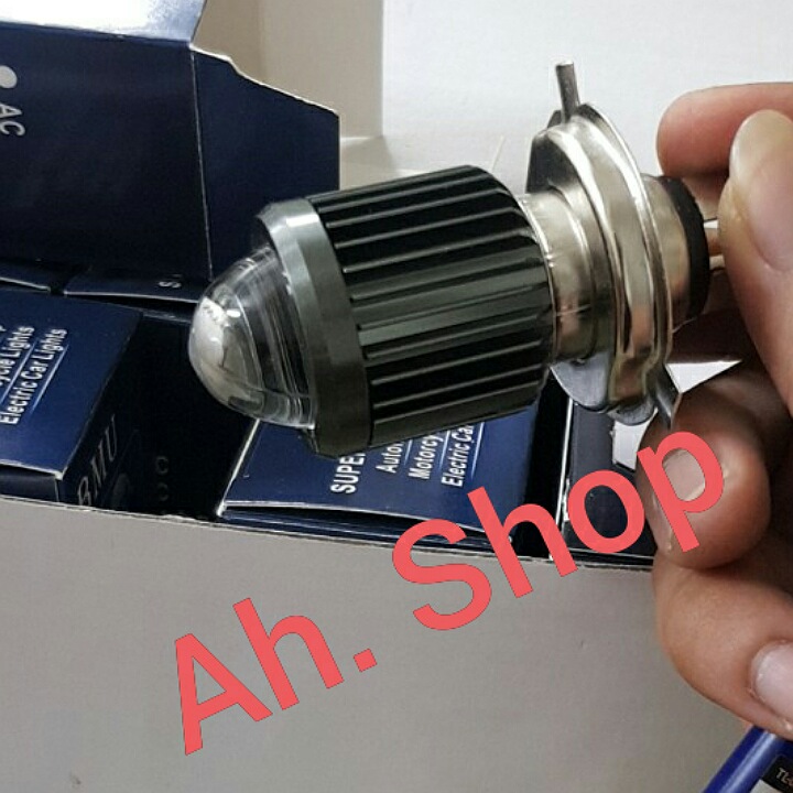 led bi cầu mini cos vàng pha trắng chân h4 12w