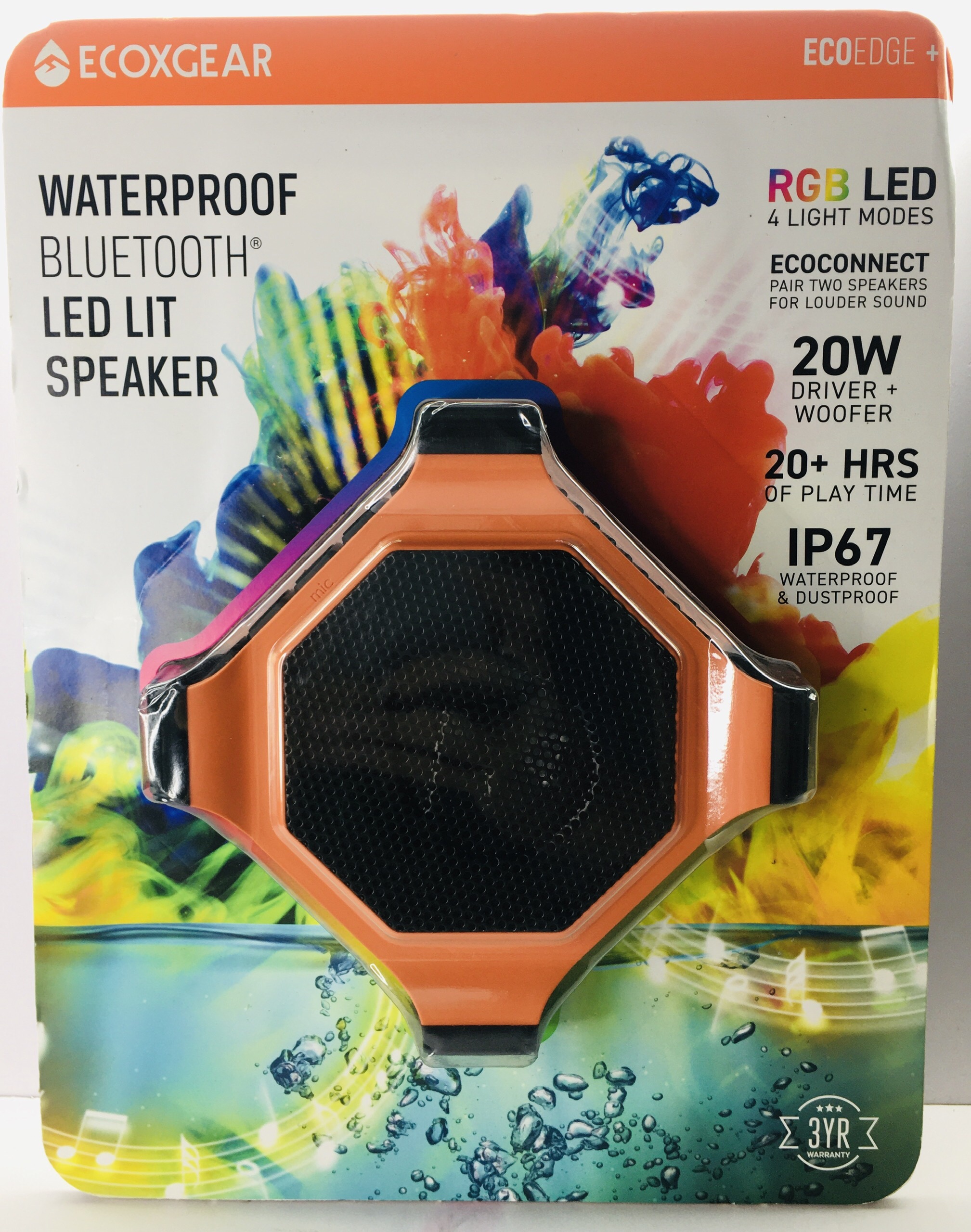 Waterproof Bluetooth LED Lit Speaker newest