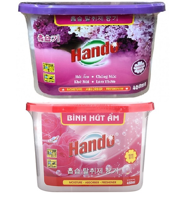 [HCM]Bộ 2 bình hút ẩm chống ẩm mốc Hando 450ml (2 mùi lựa chọn) BHO44