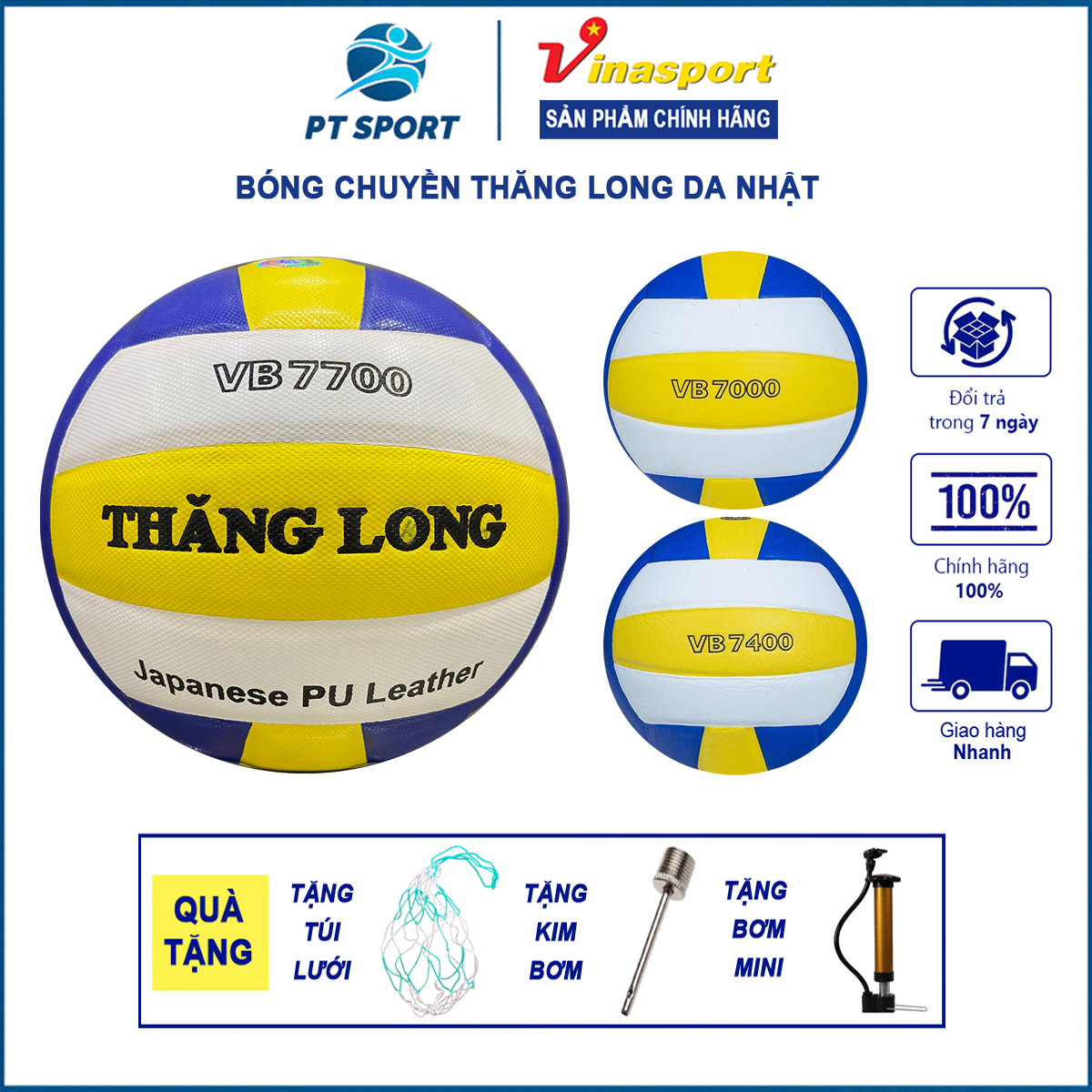 Bóng chuyền Thăng Long da Nhật VB7000, VB7400