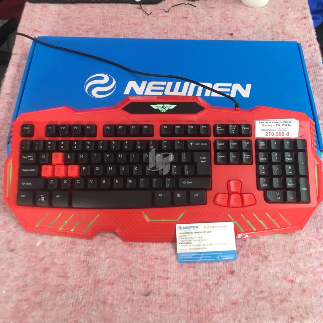Bàn phím Newmen KB810  - Gaming - LED - PS2 Đỏ