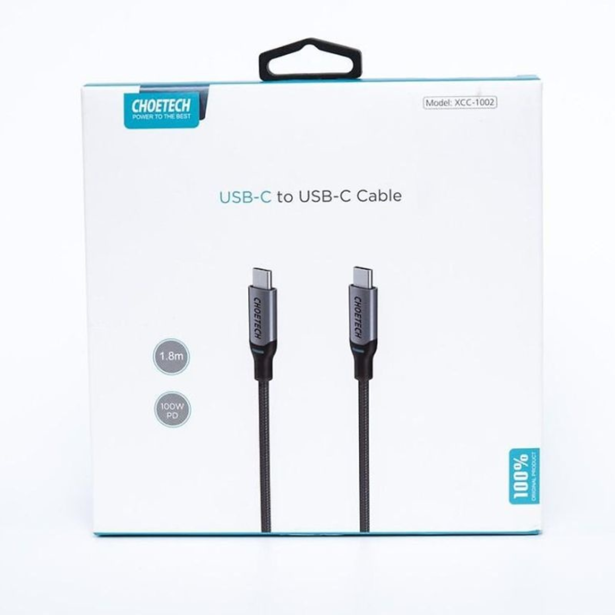 Cáp Sạc Nhanh Choetech XCC-1002 100W Type C to Type C Dài 1.8M (Hàng chính hãng)