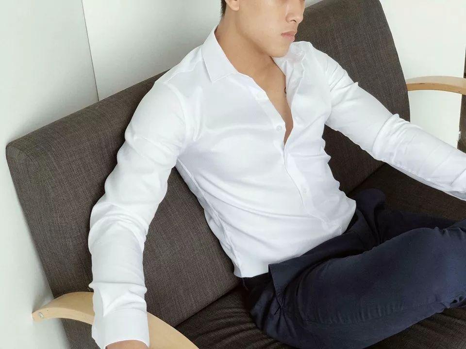 Áo sơ mi nam Trắng tay dài Hàn Quốc