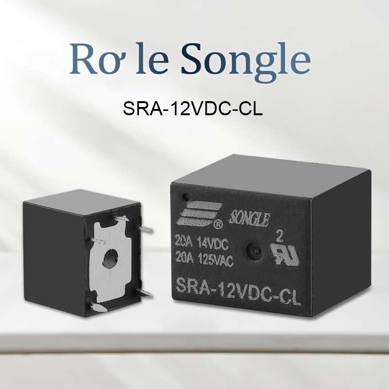 Relay songle sra 5vdc 12vdc 24vdc 5 chân sra-05vdc-cl sra-12vdc-cl sra-24vdc-cl 20a