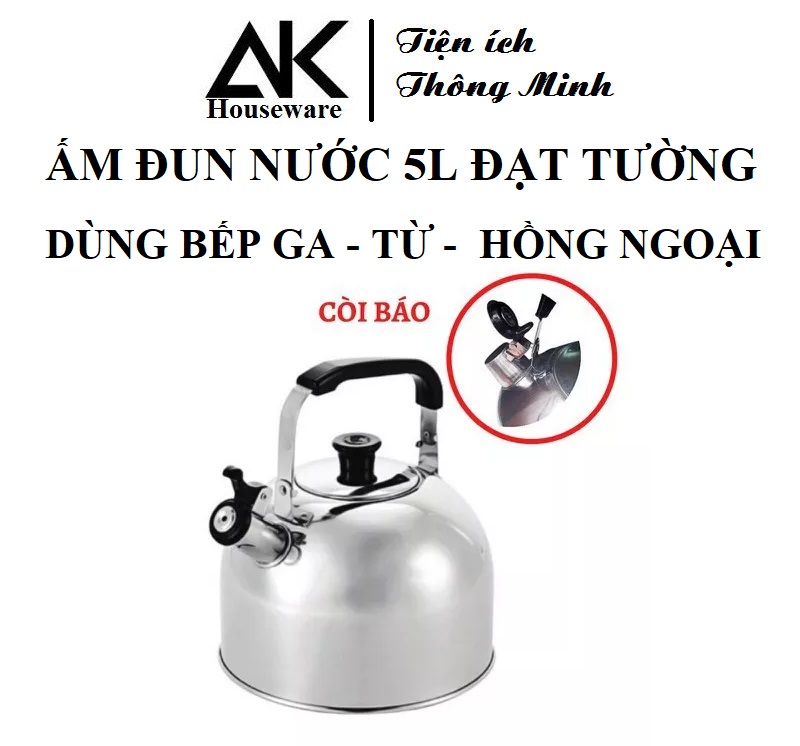 Ấm đun nước bếp gas bếp từ 5l đạt tường