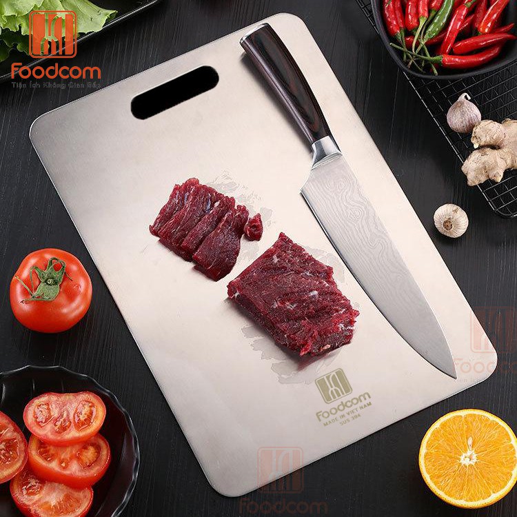 Thớt Inox 304 - Chống Nấm Mốc, Không Gỉ Sét - Thớt Kháng Khuẩn Chống Mùi, Siêu Xịn Bền Chắc, Dễ Dàng Sử Dụng, Vệ Sinh