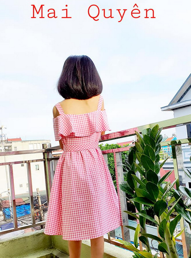 Rập Giấy KR063 - Đầm dây vai rớt 350