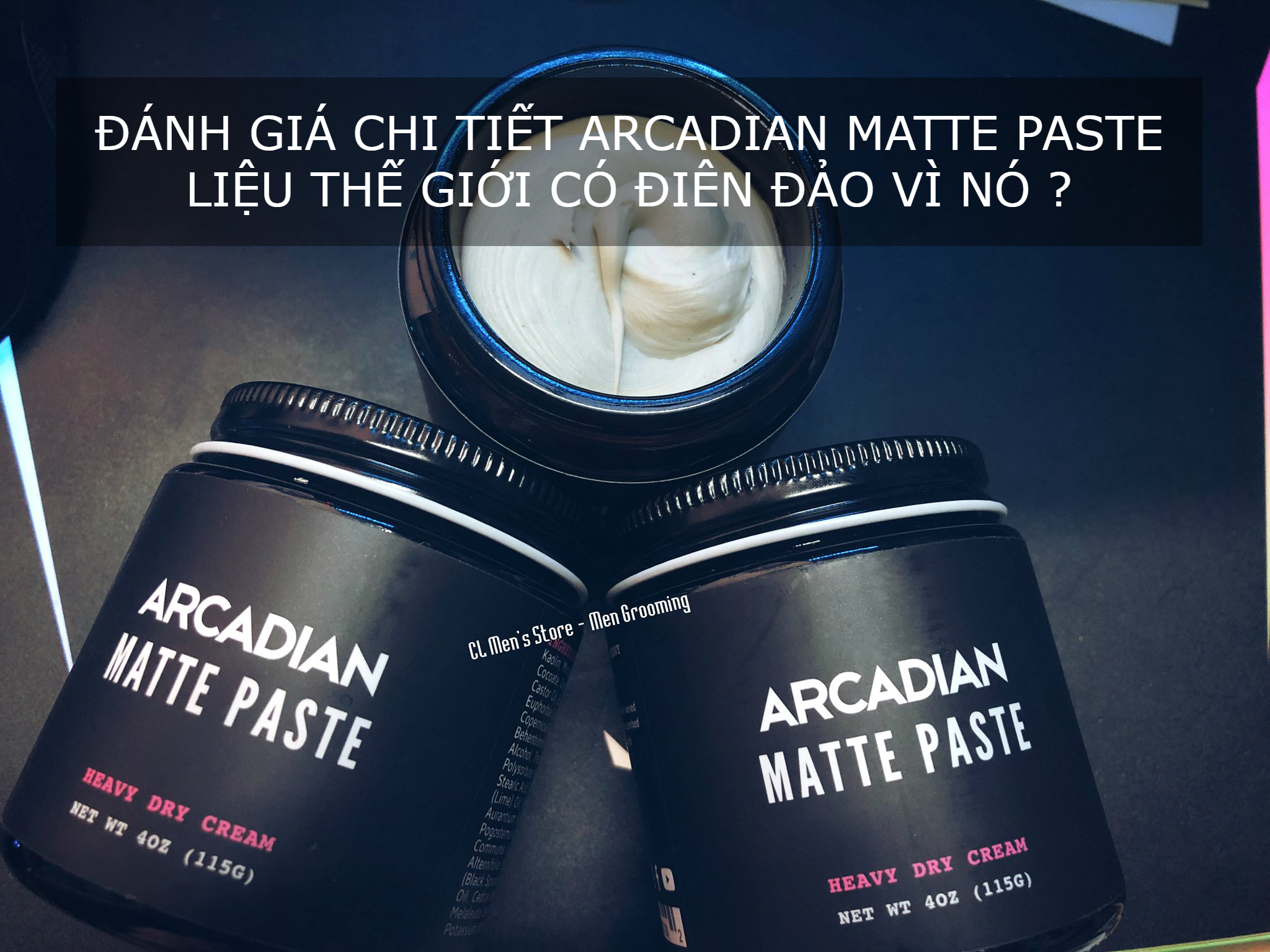 Sáp vuốt tóc Arcadian Clay Pomade | Full size & Travel size