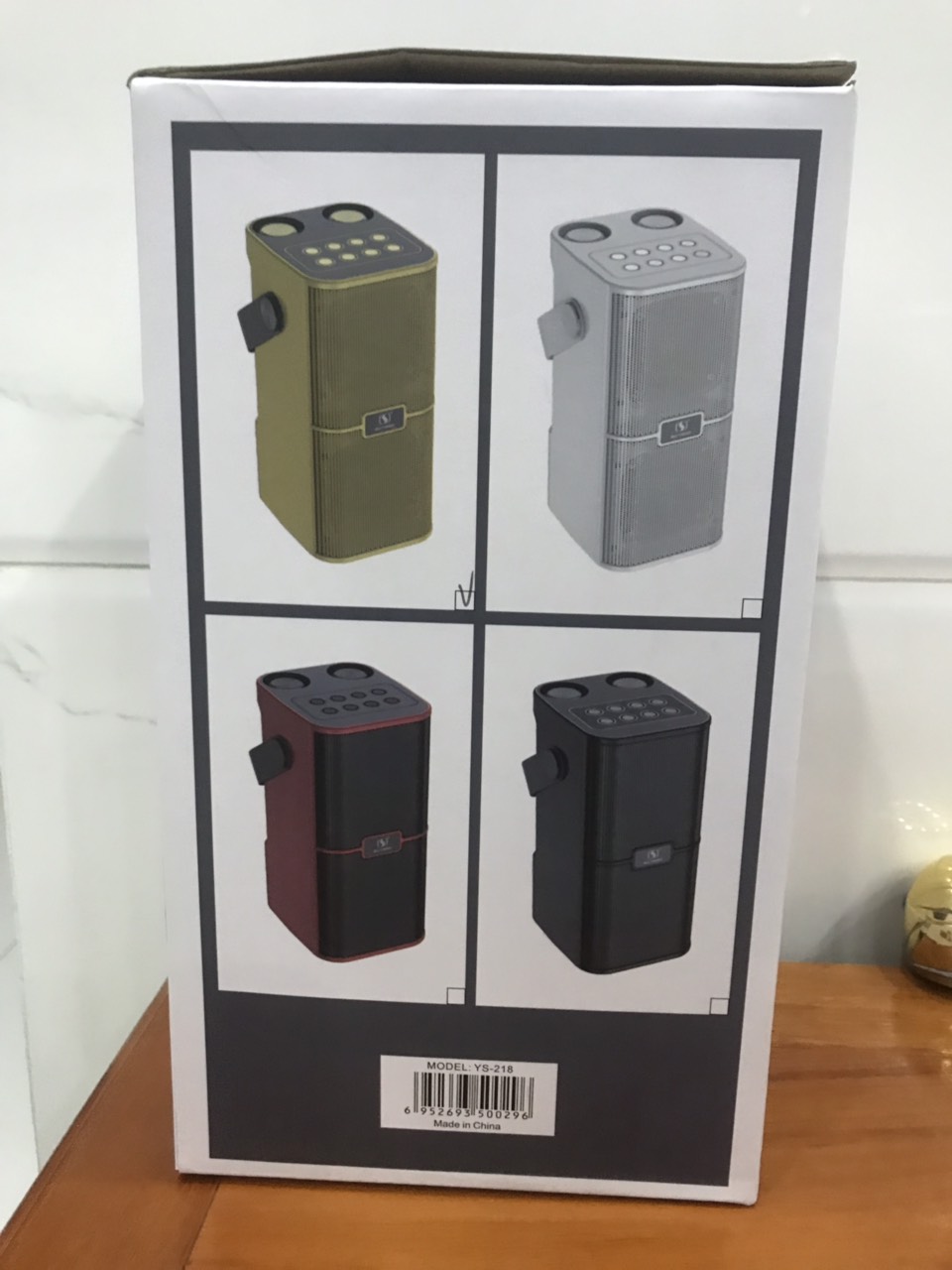Loa karaoke bluetooth YS218, 2 bass mẫu mới