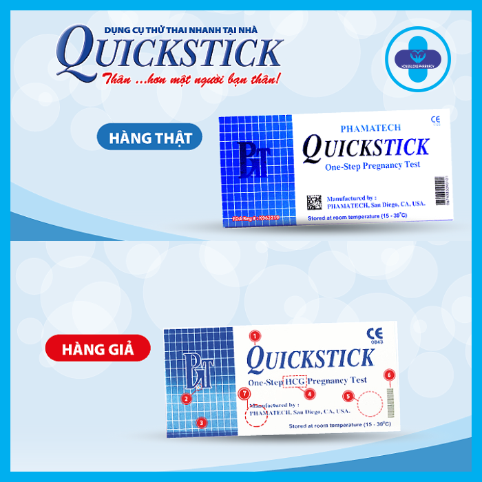 [CHÍNH HÃNG] Que thử thai Quickstick - độ nhạy và độ chính xác rất cao
