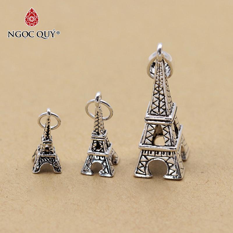 [HCM]Charm bạc hình tháp Eiffel treo - Ngọc Qúy Gemstones