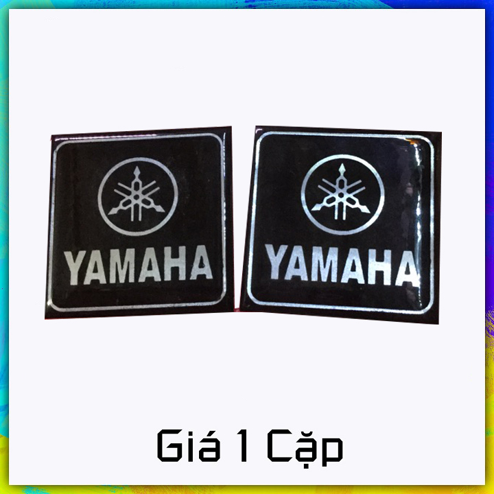 TEM DÁN THÙNG LOA LOGO YAMAHA -LOẠI NHỰA BÓNG-NHÔM ĐEN -NHÔM VÀNG....GIÁ 1 CẶP