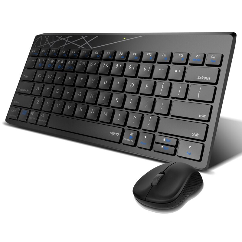 Bộ Phím Chuột Không Dây Rapoo 8000M - Bộ Phím Chuột Bluetooth ( 2 Chức Năng Usb-Wireless Bluetooth) )