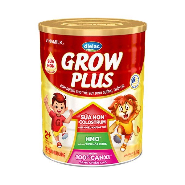 Sữa Bột Dielac Grow Plus 2+ HT 1400g (Sữa Non) (Cho Trẻ Từ 2 - 10 Tuổi)