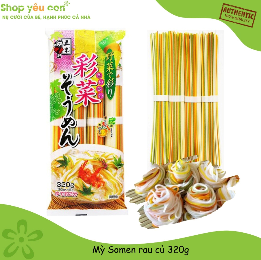Mỳ somen vị rau củ itsuki 320g nhật bản, mỳ rau củ cho bé, mỳ nhật bản, mì cho bé ăn dặm, mì em bé, mì hữu cơ cho bé, mì somen cho bé, mỳ ngũ sắc