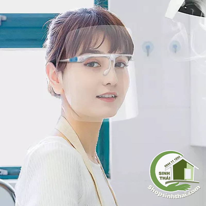 Kính mặt nạ có gọng chống giọt bắn kính bảo hộ che toàn mặt chống bụi chống dầu mỡ bắn