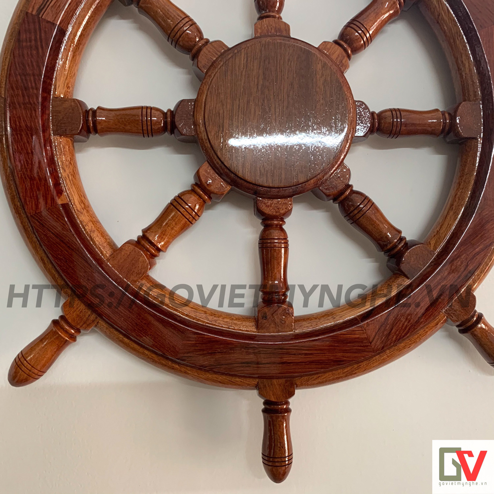 Vô Lăng Tàu Gỗ Trang Trí Ø60cm (Không Đồng Hồ)