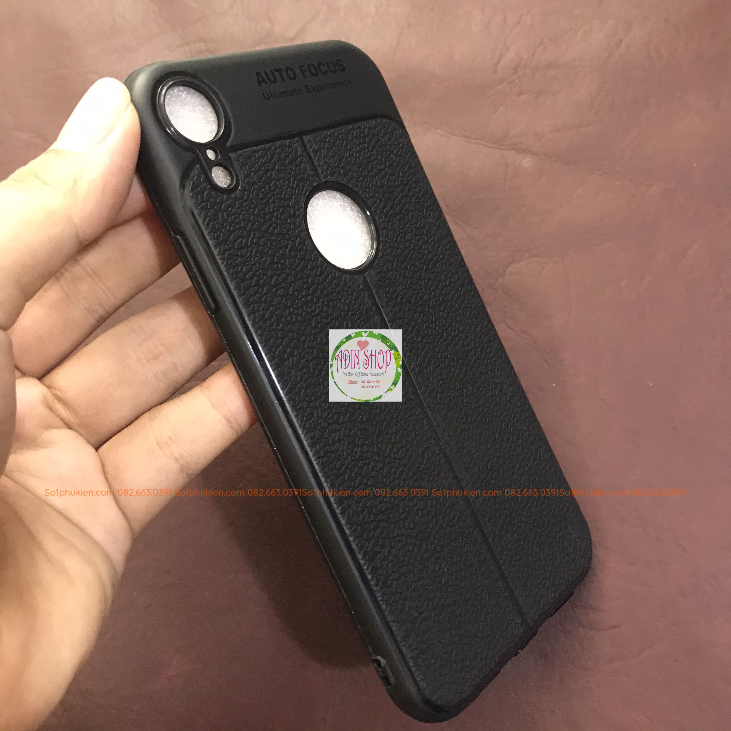 Ốp lưng Iphone XR giả da auto focus bảo vệ mặt lưng máy